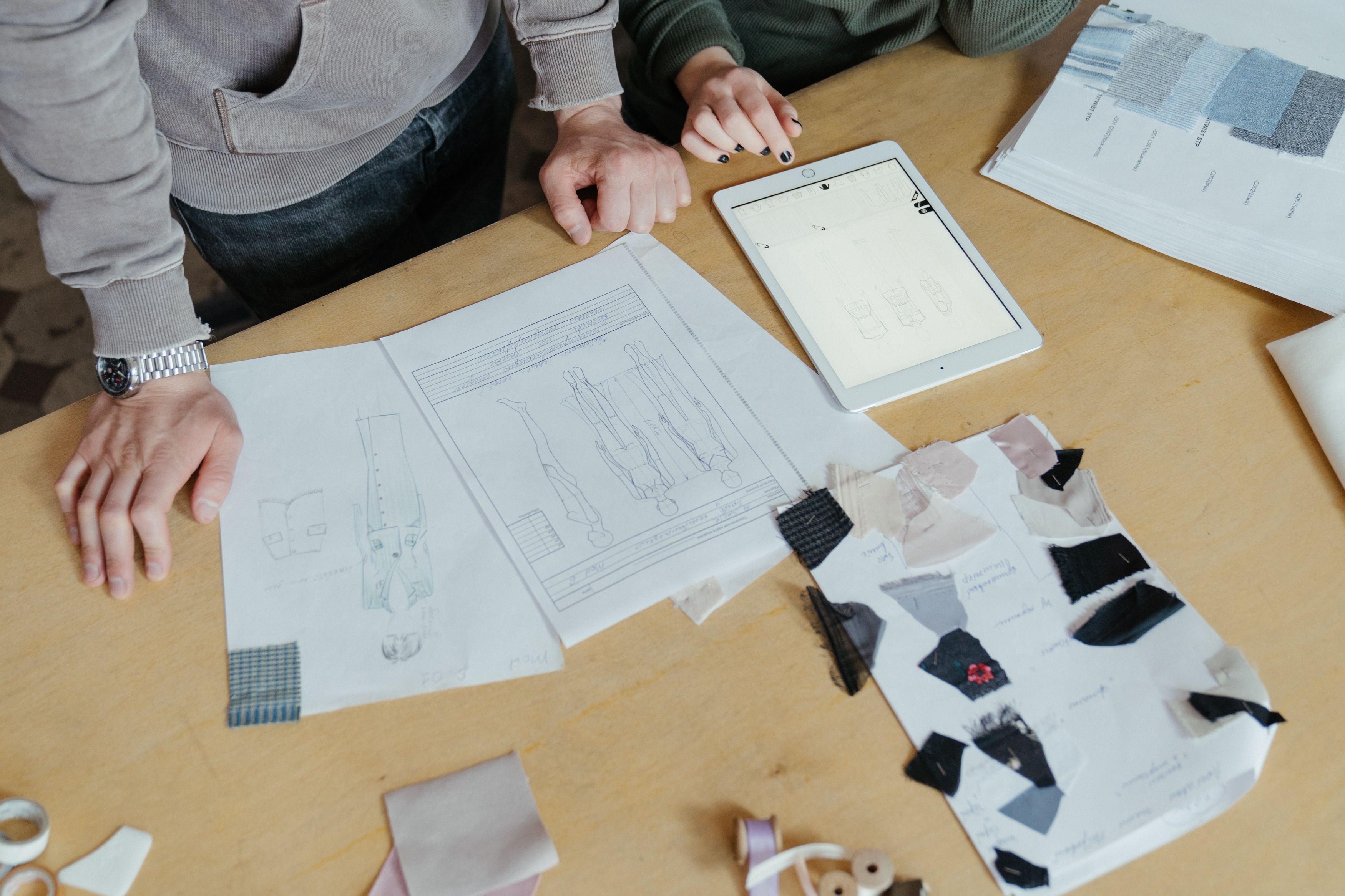 Briefing mit Fabric Swatches